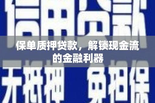 白河保单质押贷款，解锁现金流的金融利器