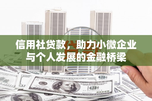 白河信用社贷款，助力小微企业与个人发展的金融桥梁