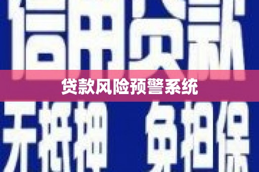 白河贷款风险预警系统