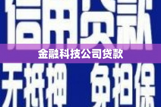 白河金融科技公司贷款