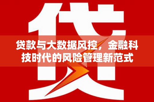 白河贷款与大数据风控，金融科技时代的风险管理新范式