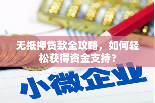 白河无抵押贷款全攻略，如何轻松获得资金支持？