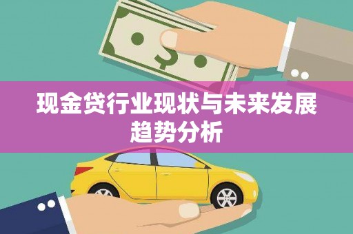 白河现金贷行业现状与未来发展趋势分析