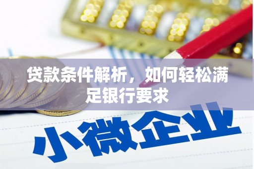 白河贷款条件解析，如何轻松满足银行要求