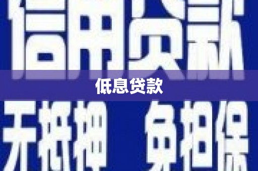 白河低息贷款