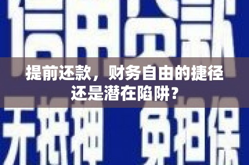 白河提前还款，财务自由的捷径还是潜在陷阱？