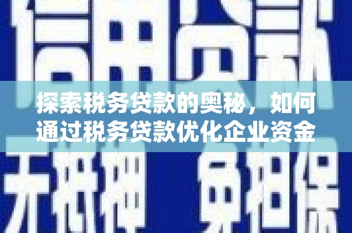 白河探索税务贷款的奥秘，如何通过税务贷款优化企业资金流