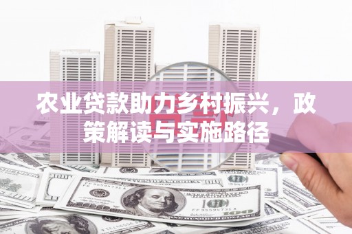 白河农业贷款助力乡村振兴，政策解读与实施路径