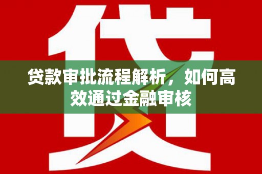 白河贷款审批流程解析，如何高效通过金融审核