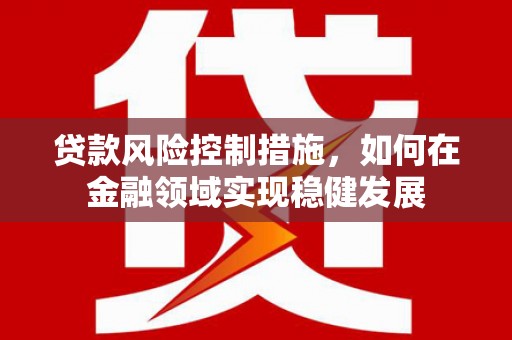 白河贷款风险控制措施，如何在金融领域实现稳健发展