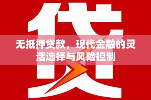 白河无抵押贷款，现代金融的灵活选择与风险控制