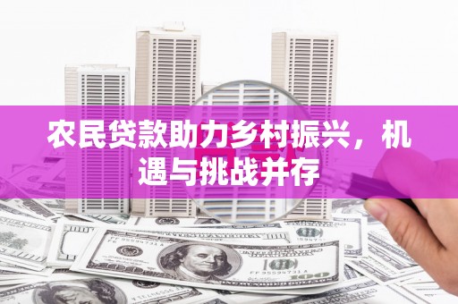 白河农民贷款助力乡村振兴，机遇与挑战并存
