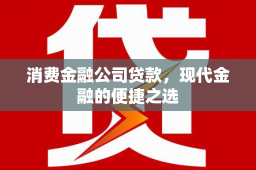 白河消费金融公司贷款，现代金融的便捷之选