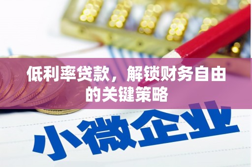 白河低利率贷款，解锁财务自由的关键策略