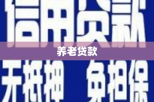 白河养老贷款