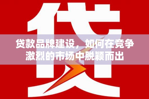 白河贷款品牌建设，如何在竞争激烈的市场中脱颖而出