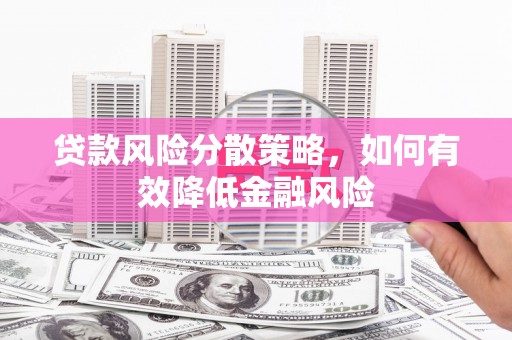 白河贷款风险分散策略，如何有效降低金融风险