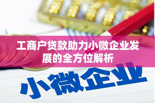 白河工商户贷款助力小微企业发展的全方位解析