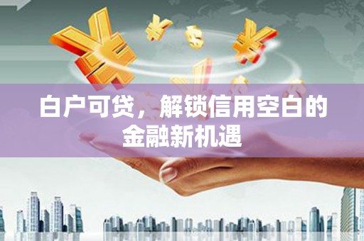 白河白户可贷，解锁信用空白的金融新机遇