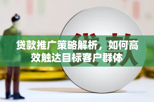 白河贷款推广策略解析，如何高效触达目标客户群体