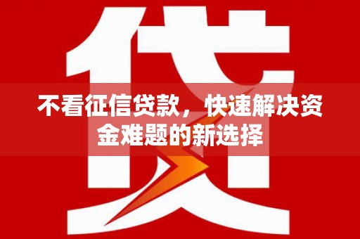 白河不看征信贷款，快速解决资金难题的新选择