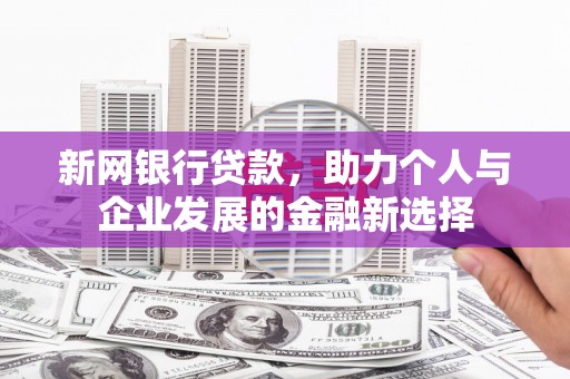白河新网银行贷款，助力个人与企业发展的金融新选择