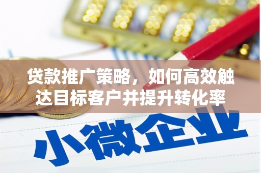 白河贷款推广策略，如何高效触达目标客户并提升转化率