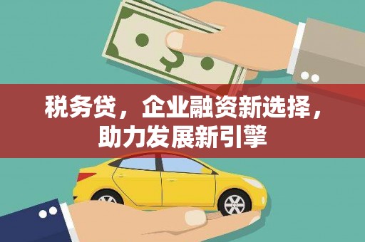 白河税务贷，企业融资新选择，助力发展新引擎