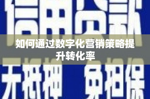 白河如何通过数字化营销策略提升转化率