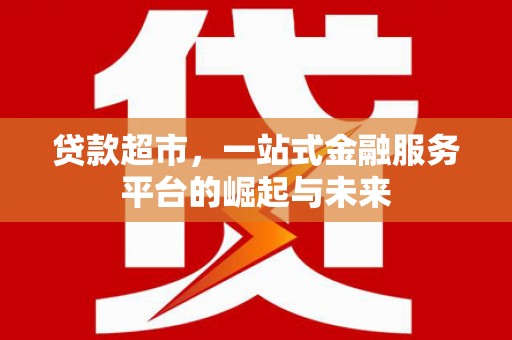 白河贷款超市，一站式金融服务平台的崛起与未来