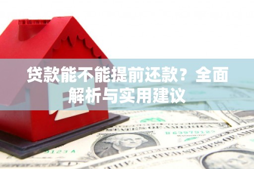 白河贷款能不能提前还款？全面解析与实用建议