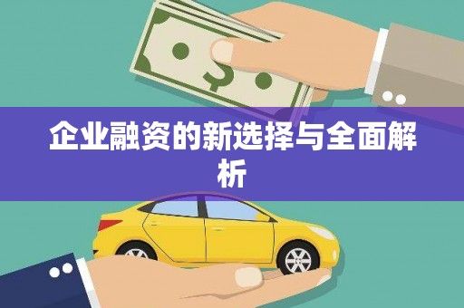 白河企业融资的新选择与全面解析