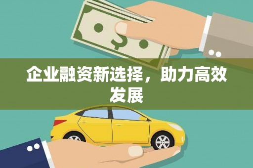 白河企业融资新选择，助力高效发展