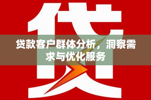 白河贷款客户群体分析，洞察需求与优化服务